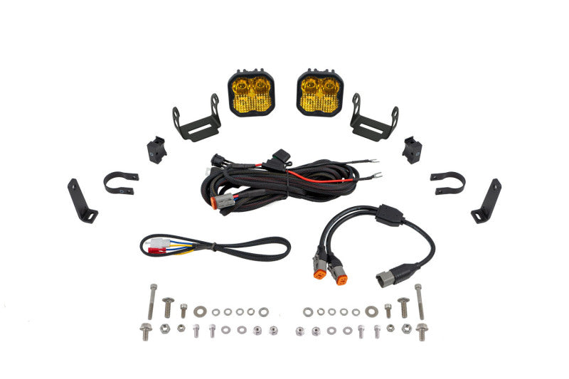 Load image into Gallery viewer, Diode Dynamics SS3 LED Bumper 1 1/2 In Roll Bar Kit Sport - Yellow Combo (Pair)
