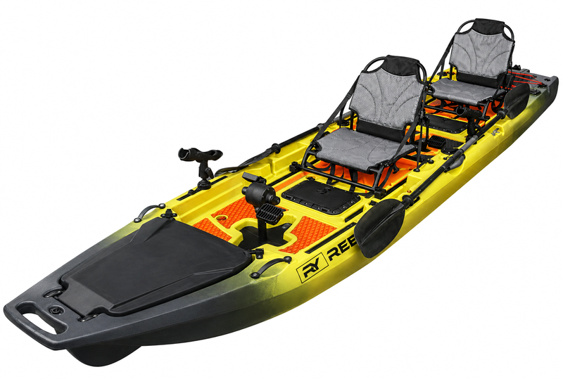 Load image into Gallery viewer, 13.8ft  Rocket Propeller Drive Tandem &amp; Solo Modular Fishing Kayak | Propeller Drive | 550lbs Capacity | 3 Piece
