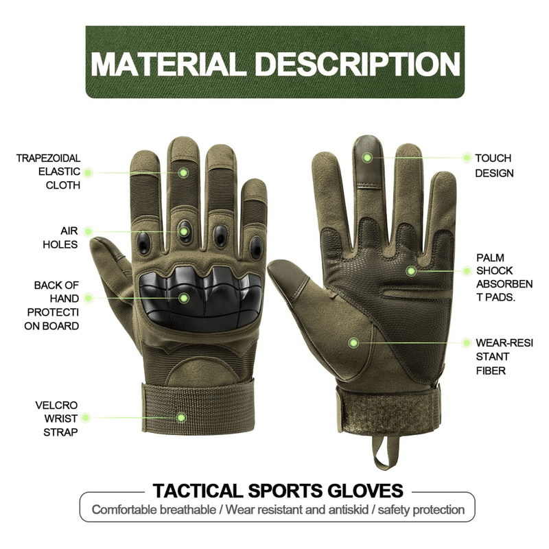 Load image into Gallery viewer, Tactical Military Airsoft Gloves for Outdoor Sports, Paintball, and Motorcycling with Touchscreen Fingertip Capability

