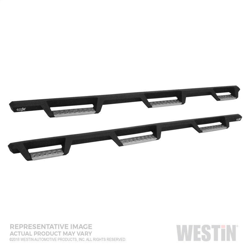 Load image into Gallery viewer, Westin 19-23 RAM 1500 Crew Cab 5.7ft. (Excl. 2019+ Clsc) HDX SS Drop W2W Nerf Step Bars - Tex. Blk
