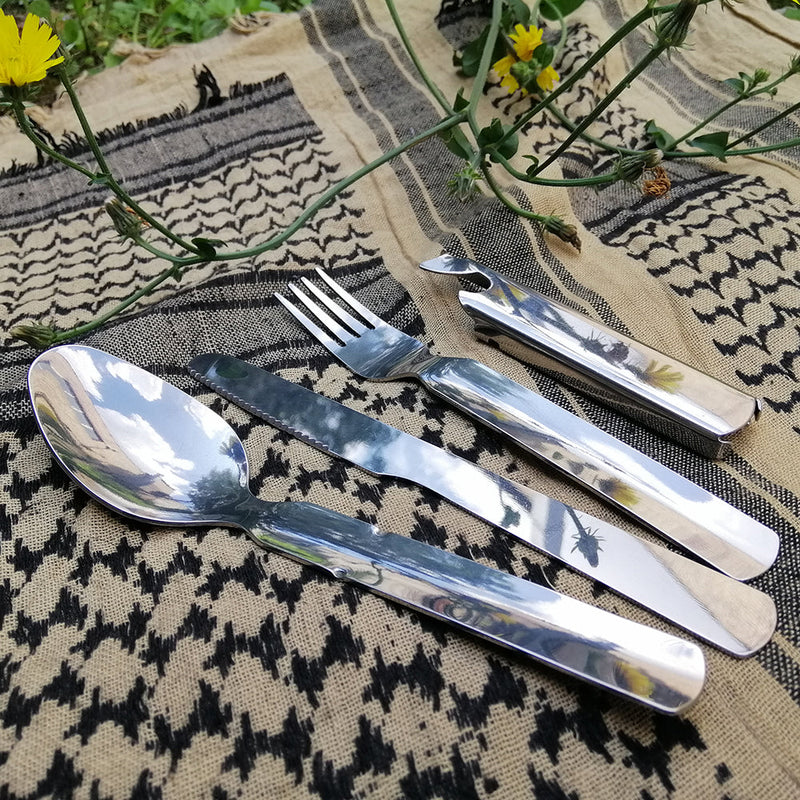Load image into Gallery viewer, M-Tac Steel Small Cutlery Set (4 items)
