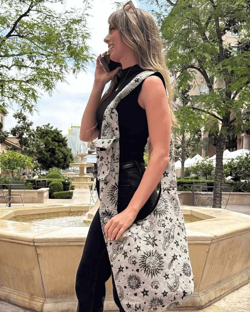 Load image into Gallery viewer, Kathmandu Collection Celestial Print Hobo Bag
