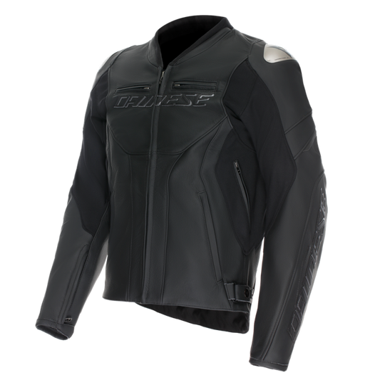 Dainese Racing 5 Leather Jacket Black/Black/Black Size - 56