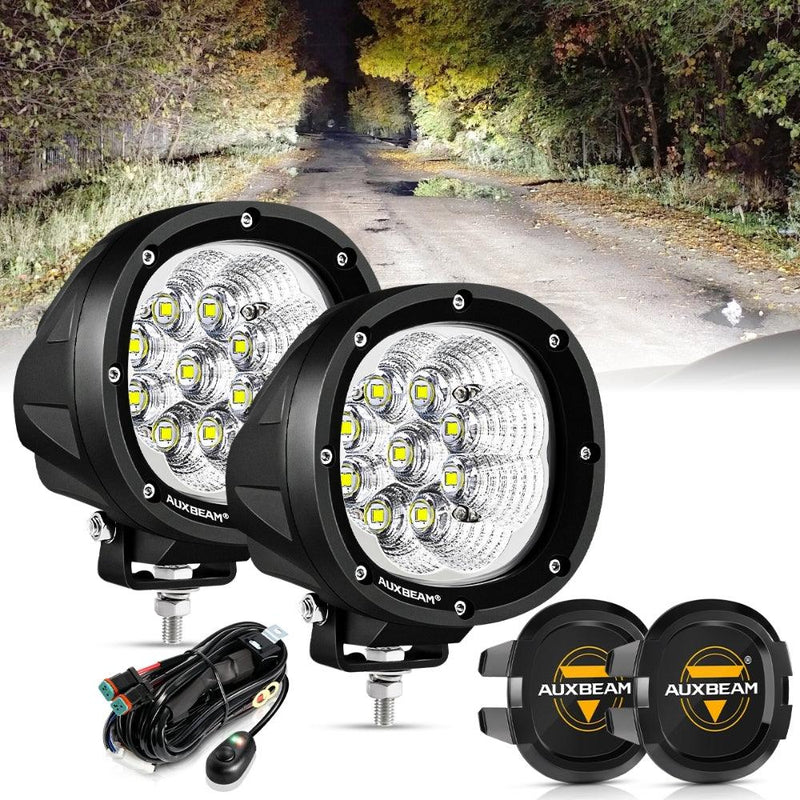 Load image into Gallery viewer, P4 Series | 4 Inch 90W 9000LM Round LED Driving Lights Flood White Pod Lights
