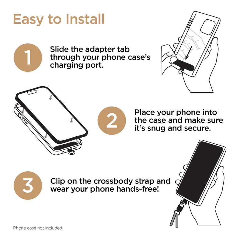 Load image into Gallery viewer, HyperGear TECHcessories Sand Braided Rope Universal Crossbody Phone Strap

