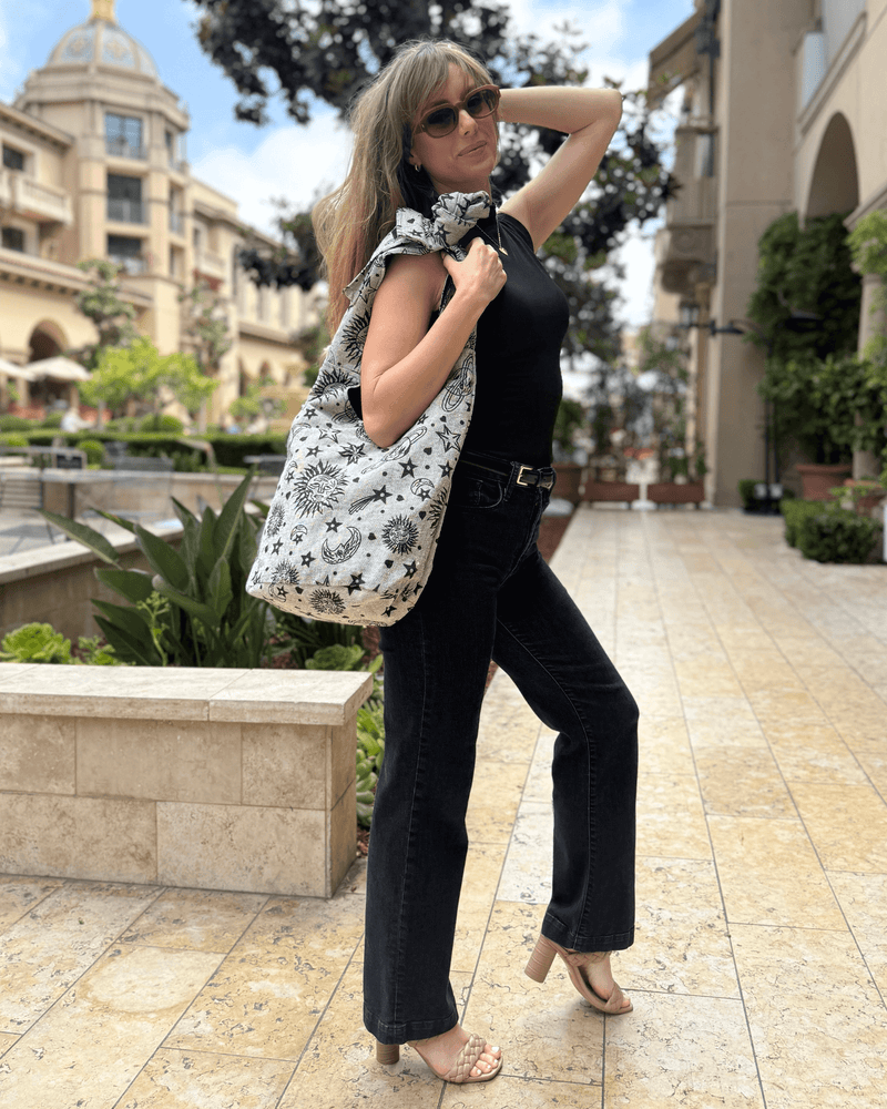 Load image into Gallery viewer, Kathmandu Collection Celestial Print Hobo Bag
