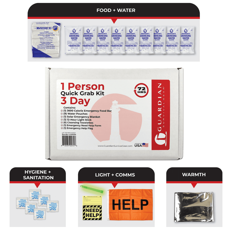 Load image into Gallery viewer, WSK 72-Hour Emergency Survival Grab Bag Kit
