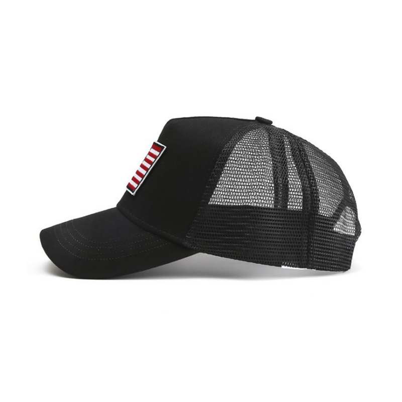 Load image into Gallery viewer, American Flag Trucker Hat with Adjustable Strap
