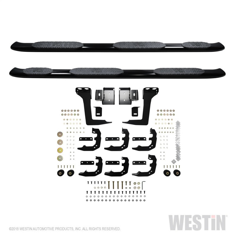 Load image into Gallery viewer, Westin 19-22 RAM 1500 CC 5ft7in. Bed (Excl. Classic) PRO TRAXX 5 W2W Oval Nerf Step Bars - Black
