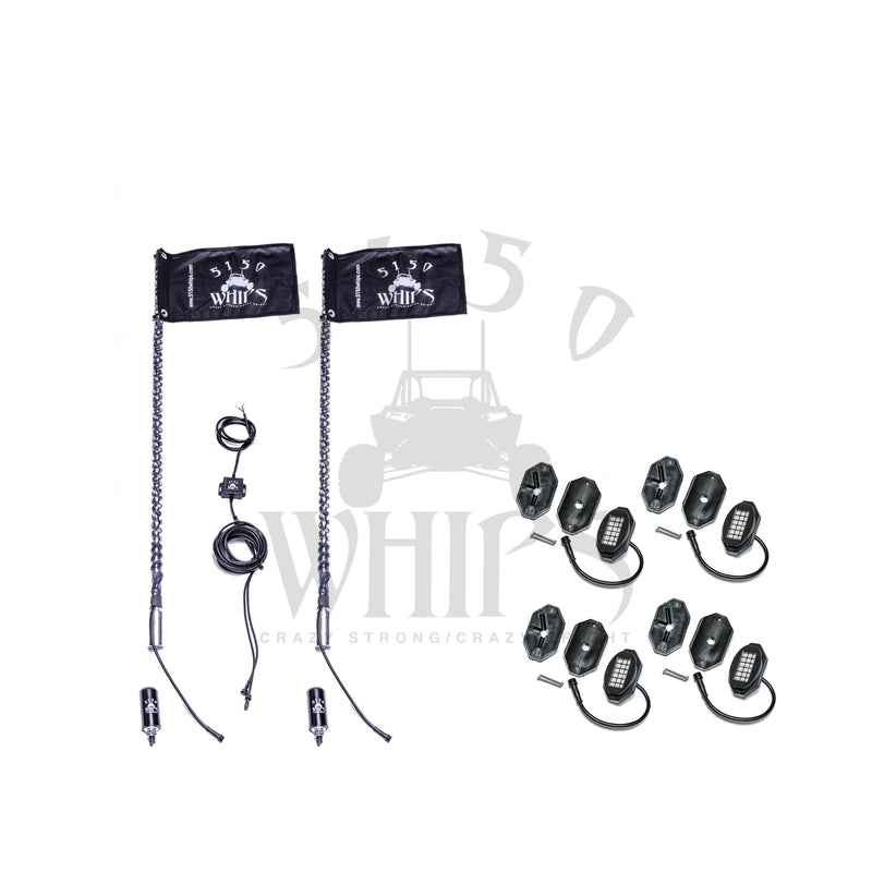 Load image into Gallery viewer, 187 Whips and Rock Light Combo Kit
