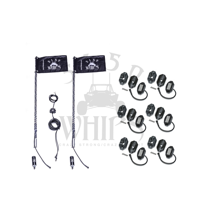 Load image into Gallery viewer, 187 Whips and Rock Light Combo Kit
