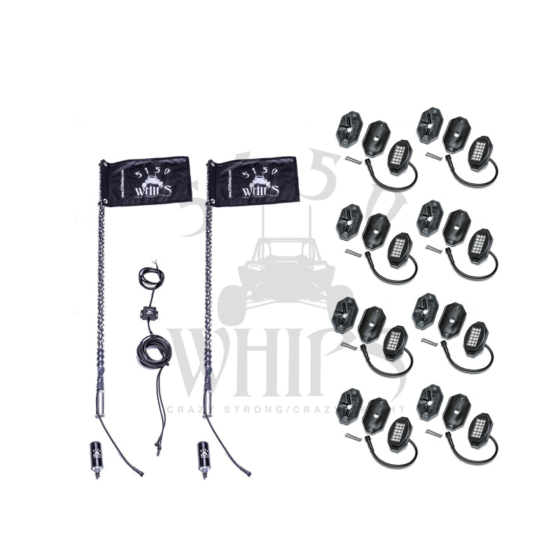 Load image into Gallery viewer, 187 Whips and Rock Light Combo Kit
