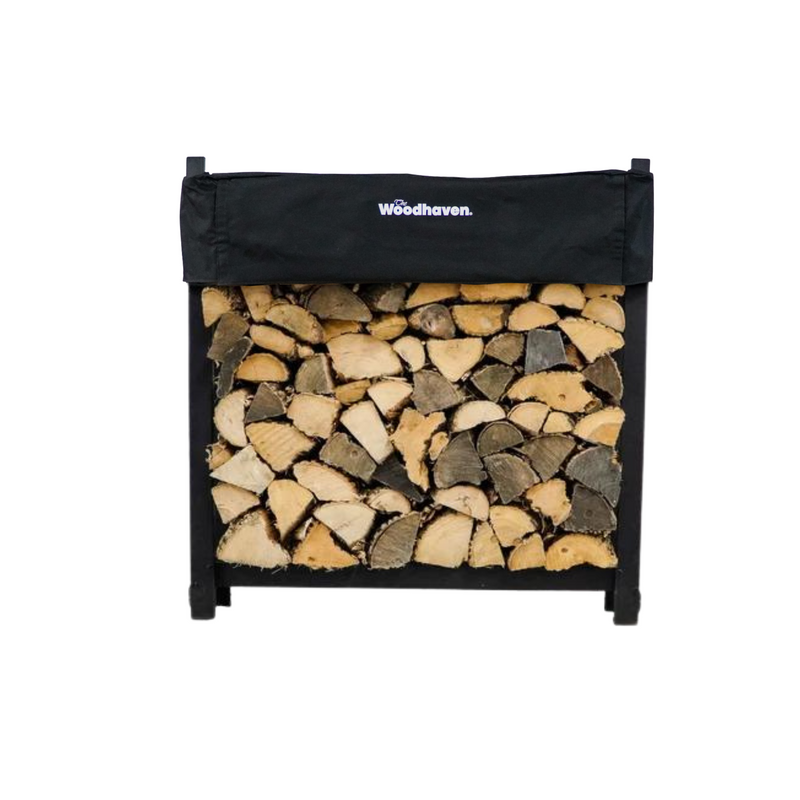 Load image into Gallery viewer, 3 ft Steel Firewood Rack Holds 1/8 Cord Woodhaven
