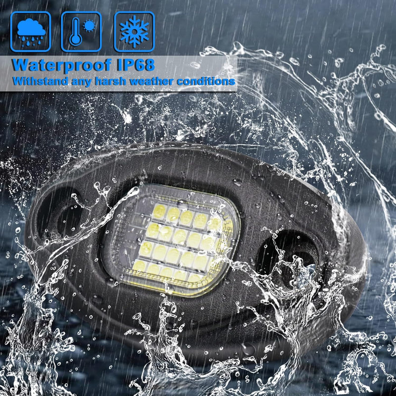Load image into Gallery viewer, Platinum PURE WHITE 24 LED HIGH-INTENSITY ROCK LIGHTS 24 piece set
