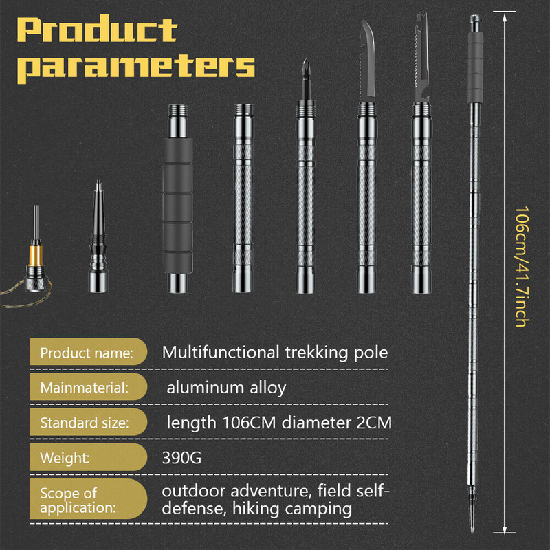 Load image into Gallery viewer, Ultra X Tactical Survival System - (10 in 1) Walking Stick
