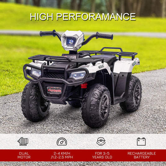 12V Kids ATV with Music, Headlights, and Forward/Backward Function - A Fun Ride for Young Adventurers!