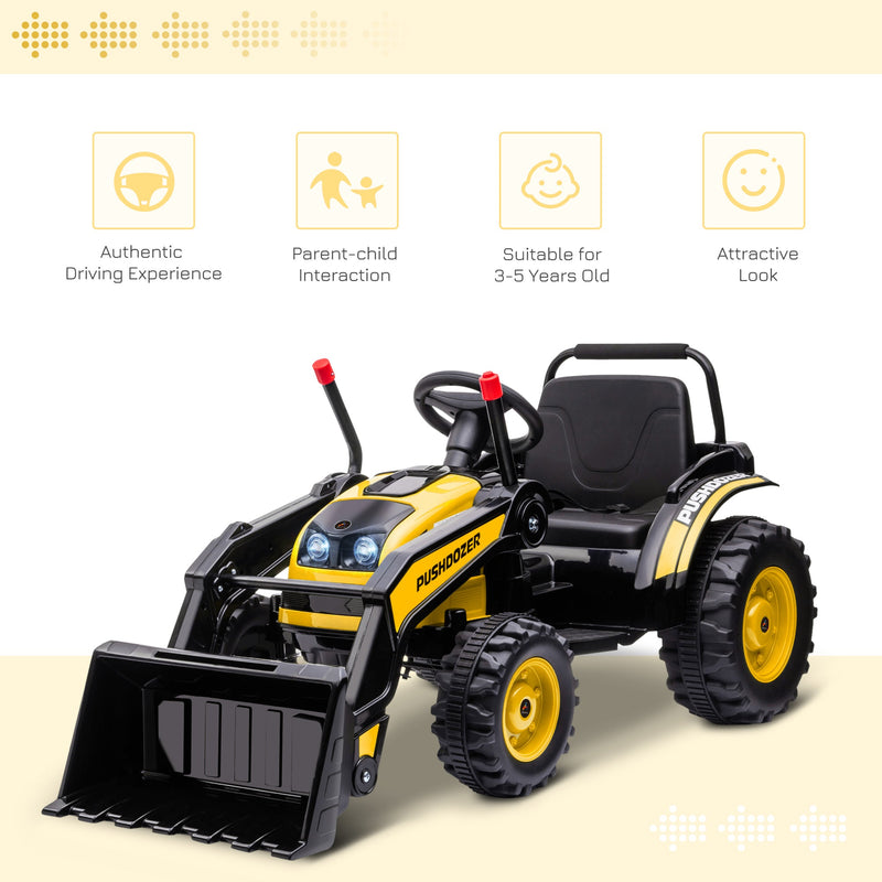 Load image into Gallery viewer, Excavator 6V Battery Tractor with Music and Headlight for Kids&#39; Riding Fun
