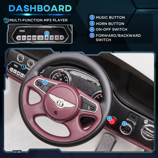 Bentley Mulsanne 12V Electric Ride On Car with LED Lights and MP3 Player