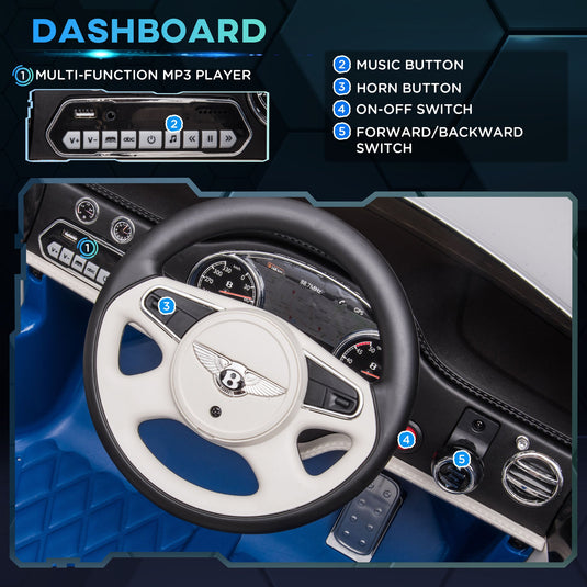 Bentley Mulsanne 12V Electric Ride On Car with LED Lights and MP3 Player