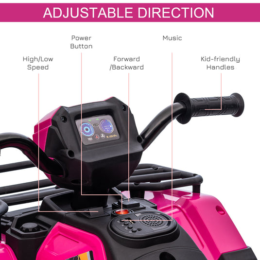 12V Kids ATV with Music, Headlights, and Forward/Backward Function - A Fun Ride for Young Adventurers!