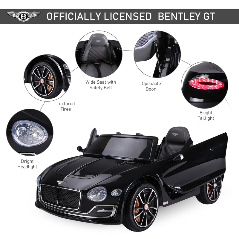 Load image into Gallery viewer, Licensed 12V Bentley Ride On Car for Kids with Parent Remote Control - Black
