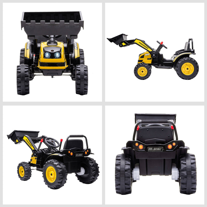 Load image into Gallery viewer, Excavator 6V Battery Tractor with Music and Headlight for Kids&#39; Riding Fun

