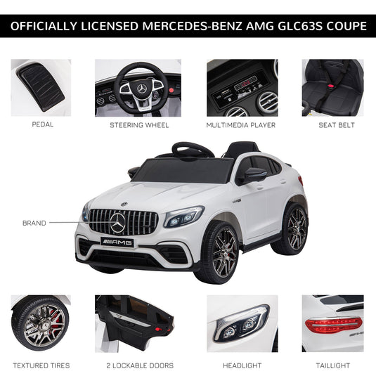 Mercedez-Benz 12V Kids Ride-On Car with Remote Control, Music, and Lights - A Premium Driving Experience for Young Ones