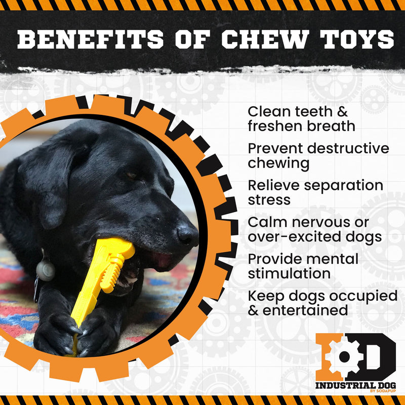 Load image into Gallery viewer, Pipe Wrench Nylon Dog Toy for Aggressive Chewers | USA Made | SodaPup
