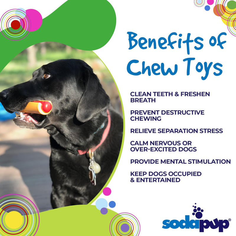 Load image into Gallery viewer, Hot Dog Nylon Dog Toy for Aggressive Chewers | USA Made | SodaPup
