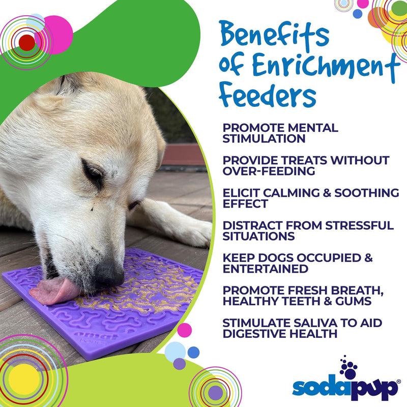 Load image into Gallery viewer, Bones eMat - Enrichment Lick Mat for Dogs and Cats | eMat Enrichment Toy for Anxiety Relief | SodaPup
