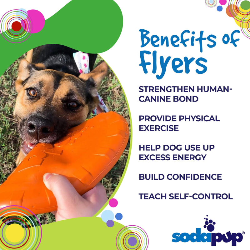 Load image into Gallery viewer, Bottle Top Flyer Rubber Frisbee for Dogs | Orange | Vet Approved | USA Made

