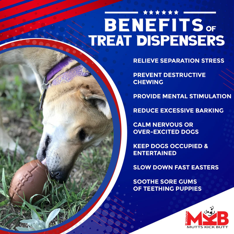 Load image into Gallery viewer, Football Dog Chew Toy &amp; Treat Dispenser - USA Made | SodaPup
