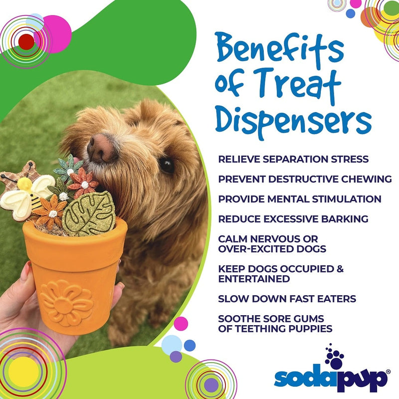 Load image into Gallery viewer, Large Flower Pot eCup Dog Treat Dispenser | Durable USA-Made Enrichment Toy | SodaPup
