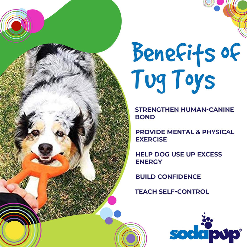 Load image into Gallery viewer, Pop Top Rubber Tug Toy for Interactive Play | Heavy Chewers | USA Made | SodaPup
