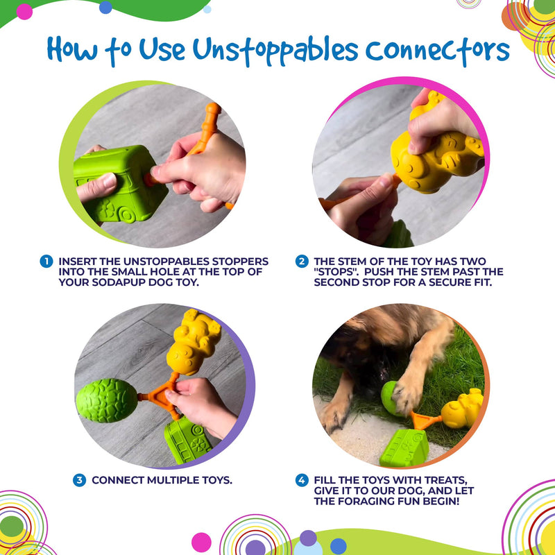 Load image into Gallery viewer, Unstoppables Connectors for SodaPup Rubber Treat Dispensers - 2 Pack
