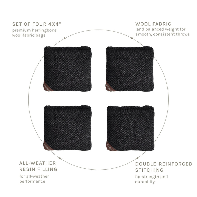 Load image into Gallery viewer, 4-in Travel Herringbone Cornhole Bags | Premium All-Weather Collection
