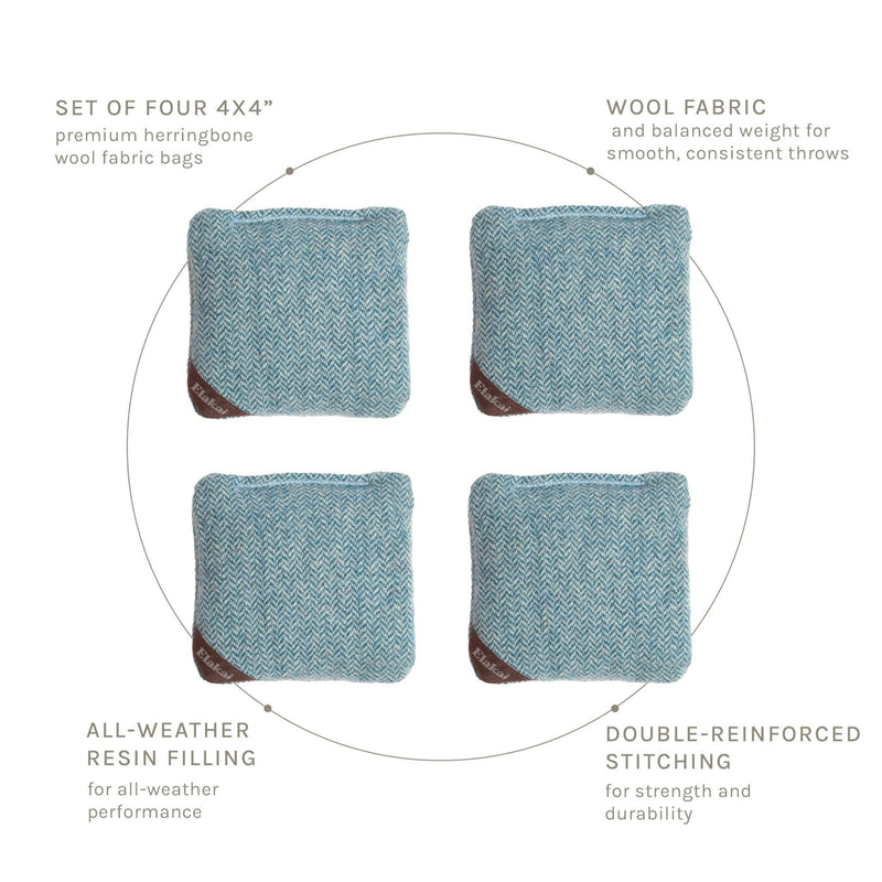 Load image into Gallery viewer, 4-in Travel Herringbone Cornhole Bags | Premium All-Weather Collection
