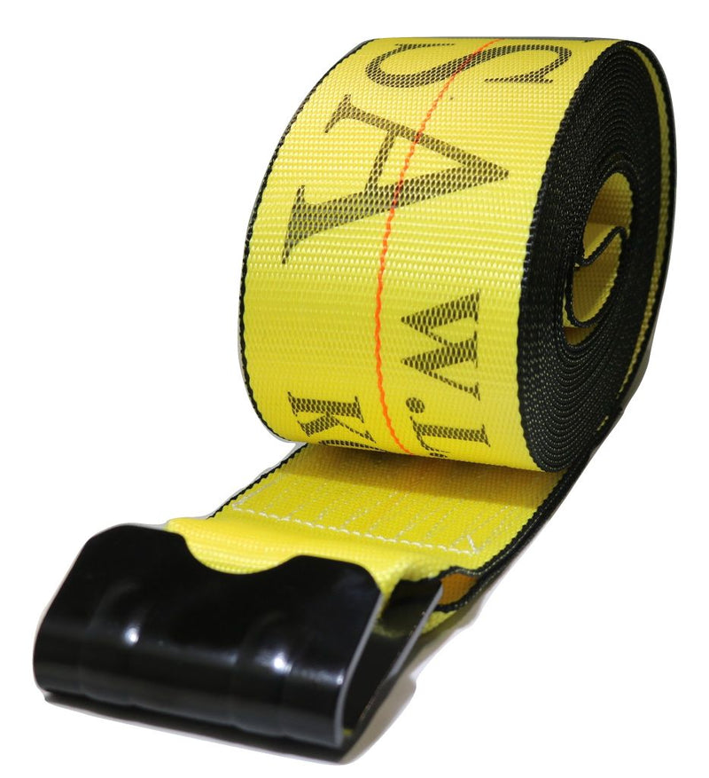 Load image into Gallery viewer, 4&quot; Winch Strap w/ Flat Hook | FLATBED STRAP
