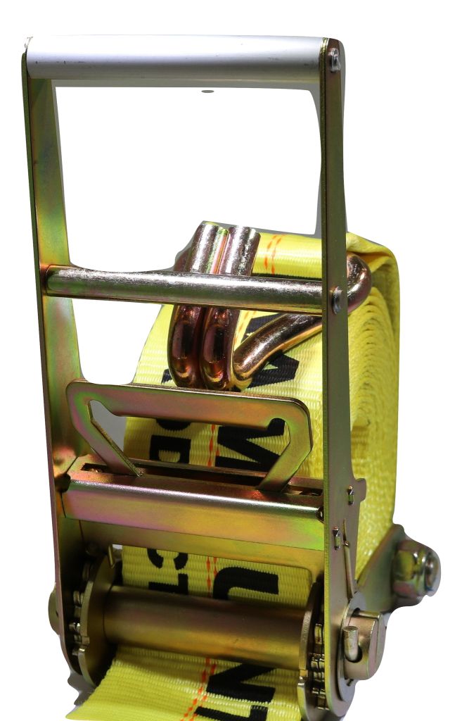 Load image into Gallery viewer, 4" x 30 Ft Heavy Duty Flatbed Ratchet Strap w/ Wire Hooks
