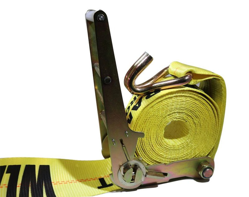 Load image into Gallery viewer, 4" x 30 Ft Heavy Duty Flatbed Ratchet Strap w/ Wire Hooks
