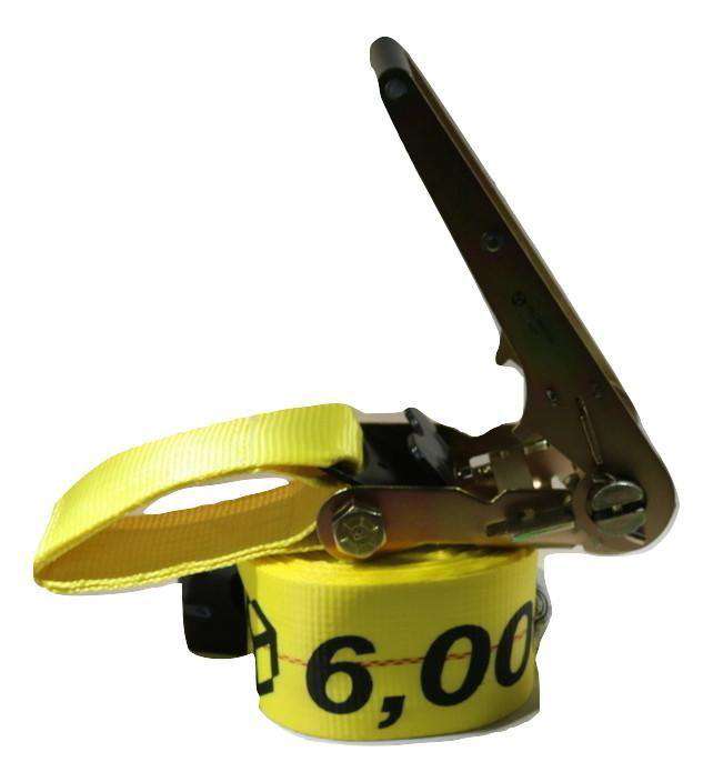 Load image into Gallery viewer, 4&quot; x 30 Ft Heavy Duty Ratchet Strap w/ Flat Hooks | R430FHD

