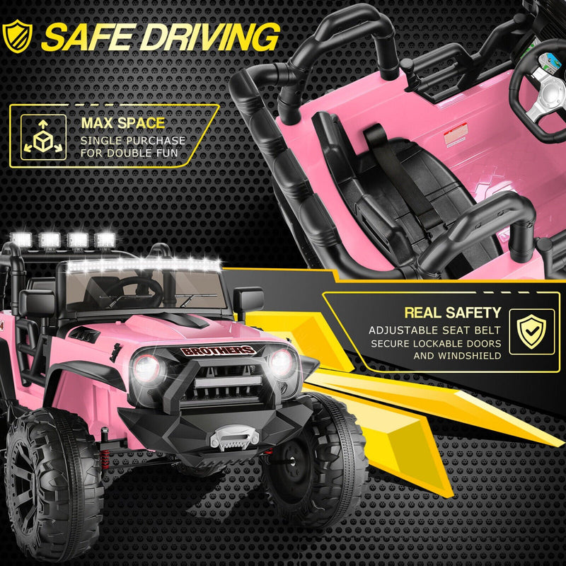 Load image into Gallery viewer, 400W 2-Seater Electric Ride-On Jeep for Kids with LED Lights - 24V
