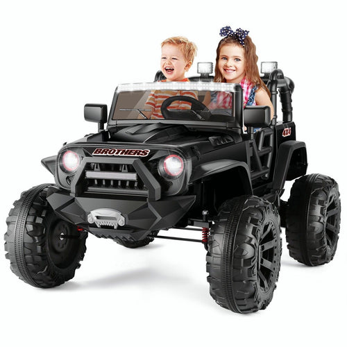 400W 2-Seater Electric Ride-On Jeep for Kids with LED Lights and 24V Battery