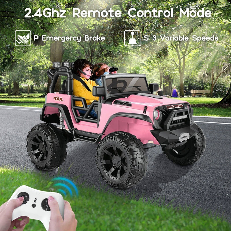 Load image into Gallery viewer, 400W 2-Seater Electric Ride-On Jeep for Kids with LED Lights and 24V Battery
