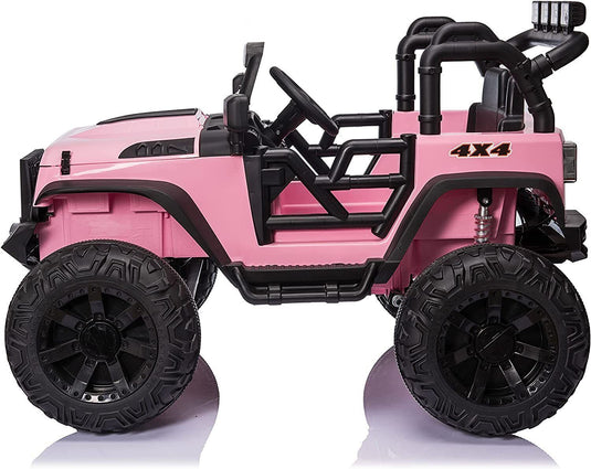 400W 2-Seater Electric Ride-On Jeep for Kids with LED Lights and Music