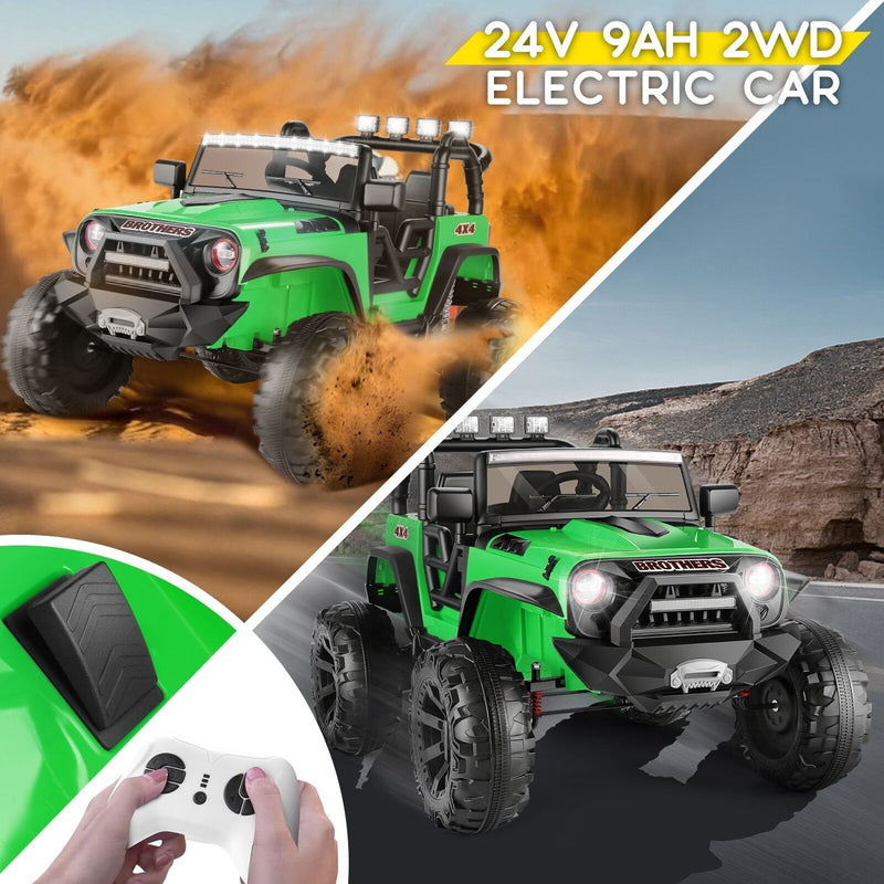 Load image into Gallery viewer, 400W 2-Seater Electric Ride-On Truck with LED Lights for Kids (24V)
