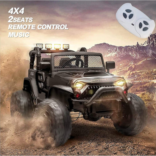 Load image into Gallery viewer, 400W Electric 24V Kids Ride on Car with 2 Seats, RC Control, and LED Lights - 14 Large Suspension Wheels
