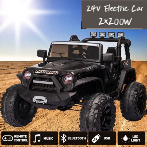 400W MP3 Kids 24V 2-Seater Electric Ride-On Car with Remote Control and Wheels