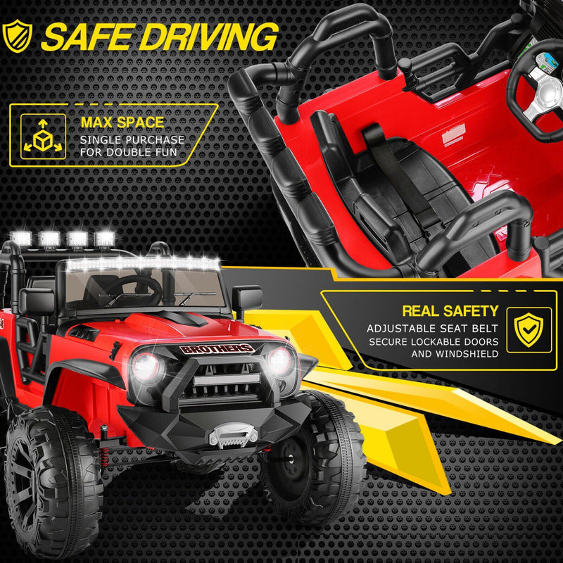 Load image into Gallery viewer, 400W Electric Ride On Jeep for Kids with Remote Control, LED Lights, and MP3/USB
