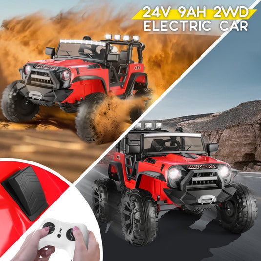 400W Remote Control Electric Ride-On Truck for Kids with MP3 Player - 2 Seater